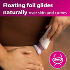 Philips Beauty Lady Electric Shaver Series 6000, Cordless with 4 Accessories, BRL136/00, White