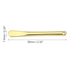 VOCOSTE 4 Pcs Makeup Spatula Mini Spoon, Eye Cream Massage Sticks Beauty Scoop, for Facial Cosmetic Face Cream, Zinc Alloy 2.32"x0.30", Gold Tone