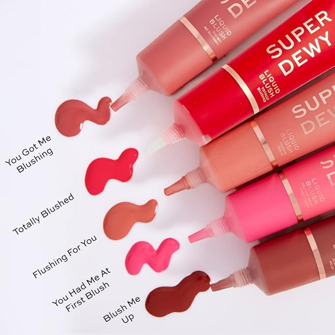 Revolution Beauty, Superdewy Liquid Blush, Richly Pigmented & Buildable, Blendable Formula, Blush Me Up, 0.5 Fl. Oz.