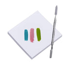50 Sheets Disposable Nail Polish Palette Paper Nail Art Mixing Palette Papers Portable Waterproof Nail Art Makeup Palette Nail Gel Mixing Tool with Nail Palette Stirring Rod (50pcs)