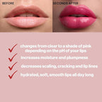 Just Glow Skincare & Beauty Magic Lips Color Changing Lip Gloss - Color Changing Lip Oil - Non-sticky, Hydrating, Moisturizing, Repairing and Nourishing Lip Gloss- Strawberry Cheesecake (0.25oz)