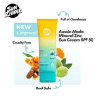 Sun Zapper Pure Zinc Sunscreen SPF 50 Reef Safe Mineral Zinc 100g