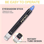 Kaely 8Pcs Cream Eyeshadow Stick Set, Pearl White Black Gray Khaki Royal Blue Vioiet Purple Silver, Shimmer Eyeliner Pencil Eye Shadow Sticks Palette Makeup for Older Women, sombras para ojos 01