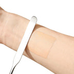 5 Pieces Stainless Steel Makeup Spatula Foundation Mixing Tool Eye Cream Spoon Foundation Spatula Cosmetic Skincare Spatula Nail Art Makeup Stirring Rod for Home Beauty Salon, Silver