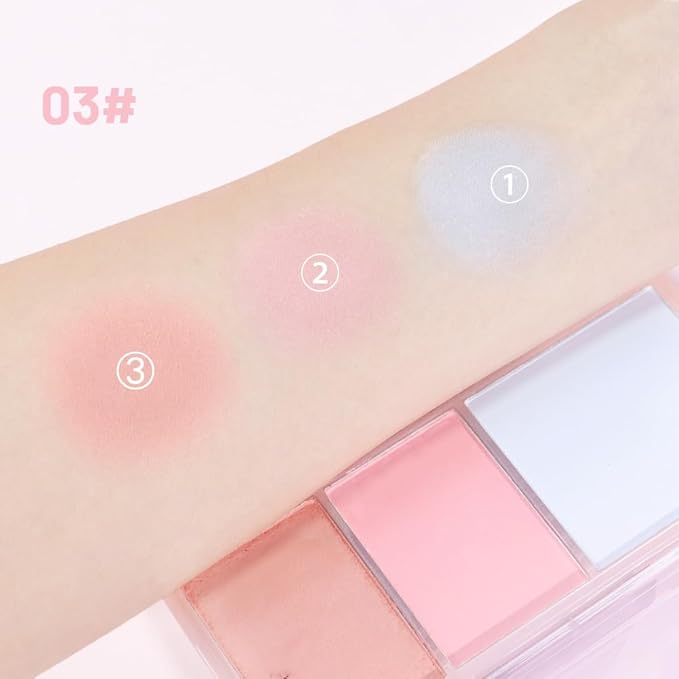 3 IN 1 Brown Nude Face Highlight Bronzer