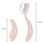 Eyelash Comb MSQ Eyelash Separator Tool Eyelash Comb Separator Folding Eyelash Brush Separator Lash Comb for Eyelash Makeup Brush (khaki)