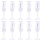 FZBNSRKO 10 Pcs Lip Gloss Tubes Mini Wineglass Shaped Empty Lip Mini Refillable Bottles Lip Gloss Tube Lip Balm Containers Glaze Container for Women Girls(8ml,Transparent)