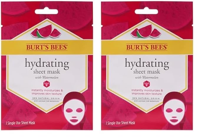 Burt's Bees Hydrating Sheet Mask With Watermelon 1 Pc (Pack of 2)