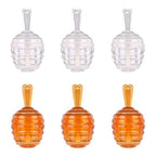 lasenersm 6 Pieces Empty Lip Gloss Tubes Reusable Lip Gloss Containers Honey Pots Shaped Lips Gloss Tube 9 ml Empty Refillable Lips Gloss Bottles DIY Cosmetics Lipstick Containers(Clear, Brown)