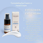 Eyewaken Eye Cream, Ecocert Cosmos Organic, Smooth Fine Lines, Firm + Protect, Cornflower, Cocoa, Argan Oil, Grapeseed Oil, Almond Oil, 0.68 fl oz