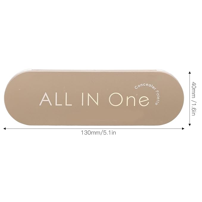 Waterproof Concealer Palette, High Coverage, Professional Long Lasting Multipurpose Bronzer Palette with 5 Colors