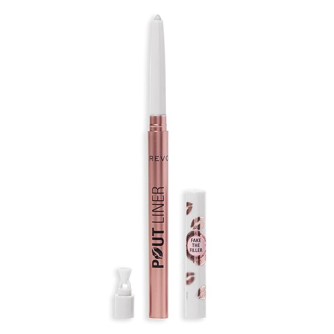 Revolution Beauty, Pout Bomb Plumping Lip Liner, Long Lasting Lip Shaper with Hyaluronic Acid & Vitamin E, Vegan & Cruelty-Free, Clear