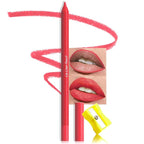 evpct 1Pcs Vermilion Red Matte Long Lasting Lip Liner Pencils Makeup for Shaping & Sculpting Lips, No Transfer Long Wear Waterproof Pigmented Lip Liner lipliners Crayon Lipstick Pencil Sharpener 17