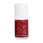 Olive & June Long Lasting Nail Polish | Plump Gel-Like Finish No Lamp Needed | Lasts up to 10 days | Salon-Quality Color at Home | 15-Free, Vegan & Cruelty-Free Chip-Resistant | Cozy Up | Brick Red