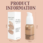 2Pcs Matte Liquid Full Coverage Foundation, Flawless Soft of 2)