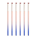 6pieces ombre nail brush wood