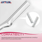 40 Count Facial Razor Replacement Blades Be suitable for Twee zerman Stainless steel blade