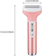 4-in-1 Electric Razor for Women - Painless Facial Hair Removal, Bikini Trimmer, Eyebrow & Body Groomer - Rechargeable Hair Clippers Set for Underarms, Legs & Nose