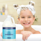 Ginger Lily Farms Botanicals Kid's 3-in-1 Shampoo, Conditioner & Body Wash, Tear-Free Formula, 100% Vegan & Cruelty-Free, Fragrance-Free, 1 Gallon (128 fl oz) Refill