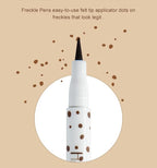 AKARY 4 Colors Freckle Pen Professional Lifelike Face Concealer Point Out Natural Waterproof Longlasting Soft Artificial Freckles Fine Makeup Freckle Pen Life Face Decoration (01+02+03+04)