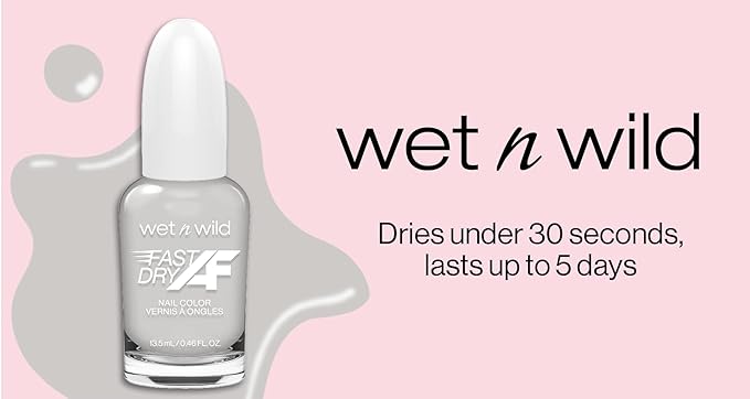 wet n wild Fast Dry AF Nail Polish, Quick 40 Second Dry Time, Long Lasting High-Shine - Lovey Dove-y