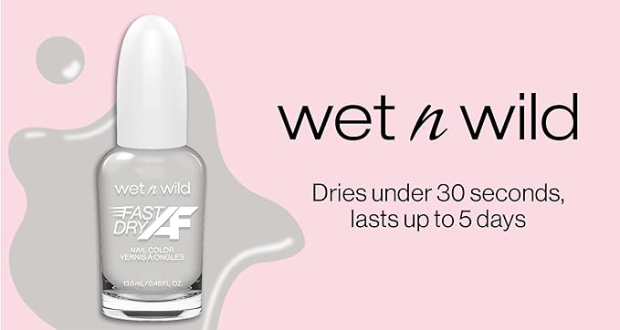 wet n wild Fast Dry AF Nail Polish, Quick 40 Second Dry Time, Long Lasting High-Shine - Sorry, I'm Latte