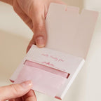 Makeup Mirror with Facial Oil Blotting Paper Sheets – 100 Counts, Silver Compact Folding Cosmetic Travel Mirror Pack (Rose)