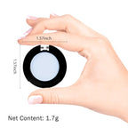 Light White Blue Single Matte Eyeshadow Makeup, Cream to Powder Monochrome Eye Shadow for Older Women, Daily Evening Girls Eyeshadow Palette Gift, sombras para ojos, Mini Vegan Travel Eye, #14