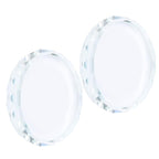2Pcs Nail Art Palettes, Manicures DIY Color Mixing Toning Glass False Eyelash Glue Hold Tools Beauty Makeup Glass Pallet