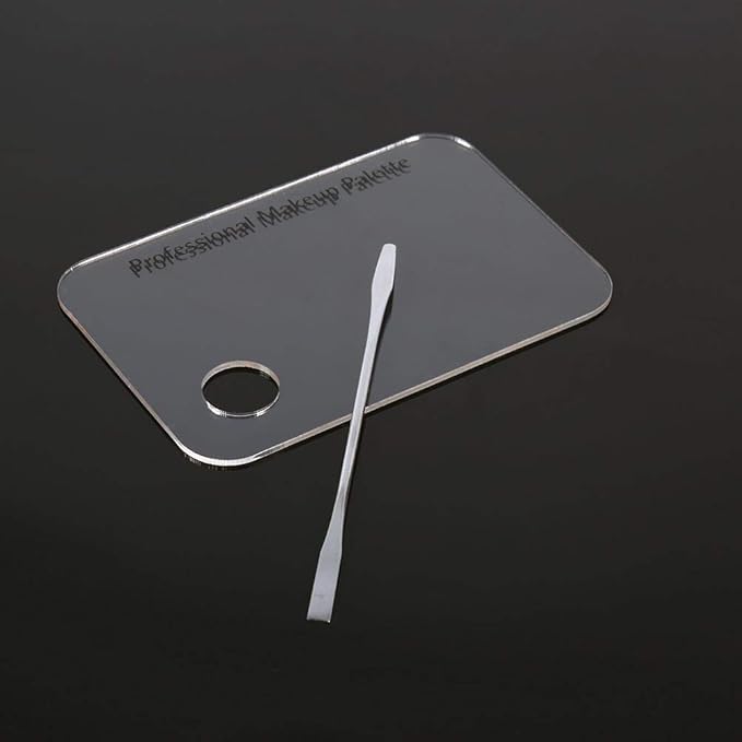 Makeup Palette with Spatula, Rotekt Clear Acrylic Makeup