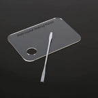 Makeup Palette with Spatula, Rotekt Clear Acrylic Makeup Nail Art Cosmetic Mixing Palette & Stainless Spatula Tool Applicators Set,Nail Holder Display Cosmetic Makeup Palette Tray Accessories