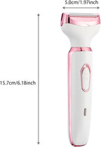 4-in-1 Electric Razor for Women - Rechargeable Painless Body & Facial Hair Remover, Bikini Trimmer for Legs, Underarm & Face, Portable Women's Shaver Set with Smooth Glide Technology