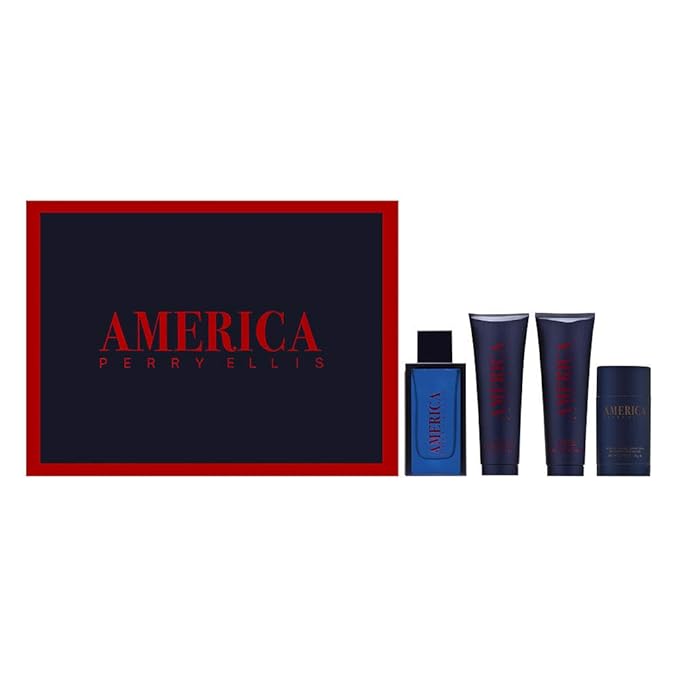 Perry Ellis Fragrances Perry Ellis America - 4-piece Gift Set, 3.4 Fl Ounce