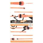 MODA Totally Electric Neon Orange Full Face Makeup Brush Kit – 13pc Vibrant Brush Set for Face & Eyes with Zip Case
