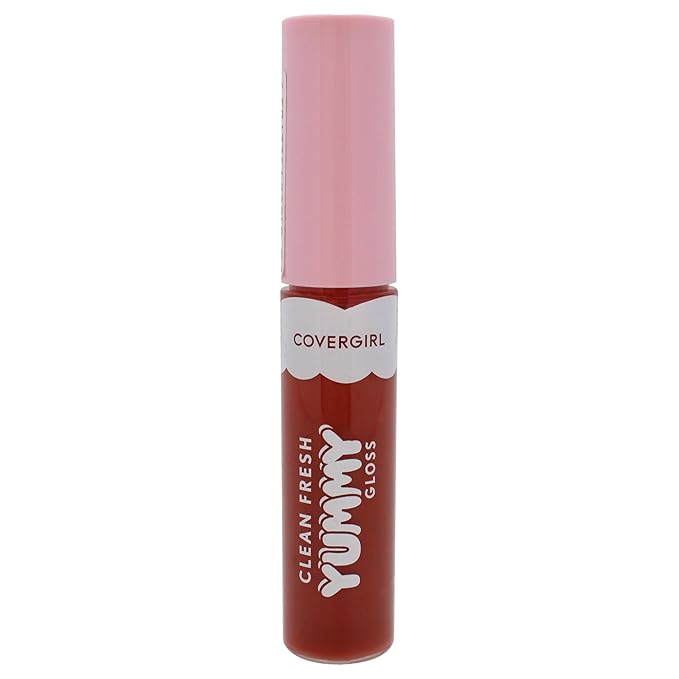 COVERGIRL Clean Fresh Yummy Gloss Daylight Collection, Hydrating, Glossy Shine, Vegan Formula, Sunset Skies 40, 0.33oz