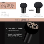 Air Cushion CC Cream Mushroom Head Foundation Air Cushion BB Cream Concealer Moisturizing Brighten Makeup Long Lasting Waterproof-Natural 2Pack