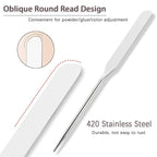 Korean Picasso Makeup Spatula Palette Set and Powder Puff for Liquid Foundation,Stainless Steel Mixing Spatula Scraper Artist Nail Art Stirring Makeup Tool