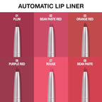 evpct Silky Lip Liner Pencil Retractable, Carmine Red Smooth Lip Liner Creamy Velvet Lipliner Long-Lasting for Korean Makeup Contouring Matte Lip High Pigmented Rich Colors Crayon Lipstick Pen 07