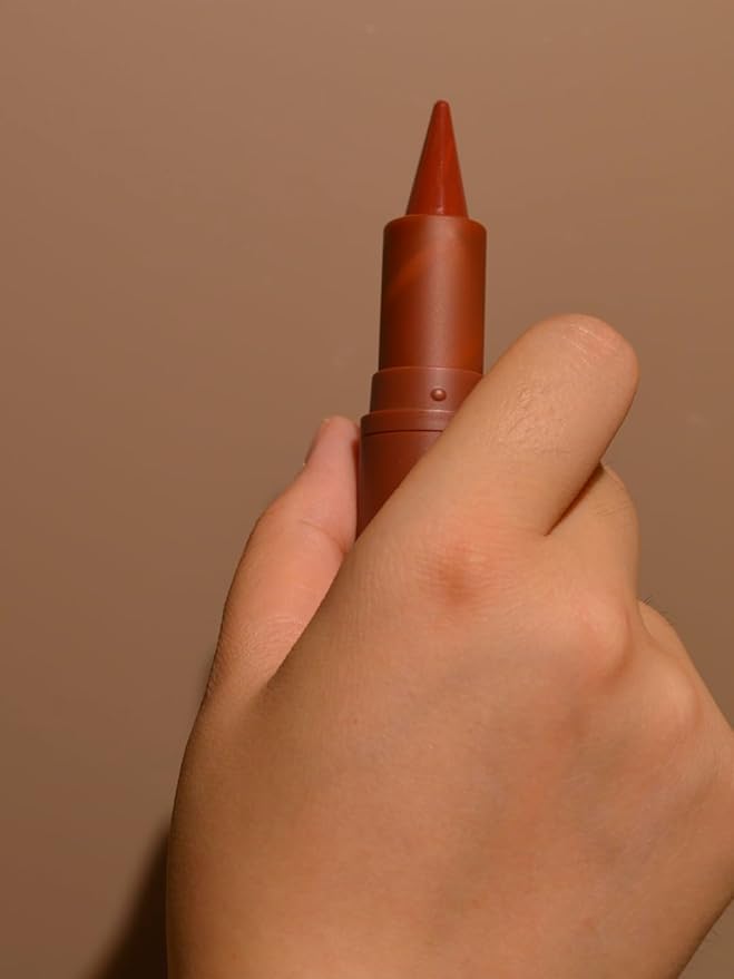 3Pcs 2-in-1 Gradient Lip Liner and Lipstick Lip Combo Set - Coffee Bean & Mulberry & Dark Colors Achieve Flawless Contour and Gradual Ombre Effect Crayon Form Cone Tip, Dark Brown Black Lip Liner Set