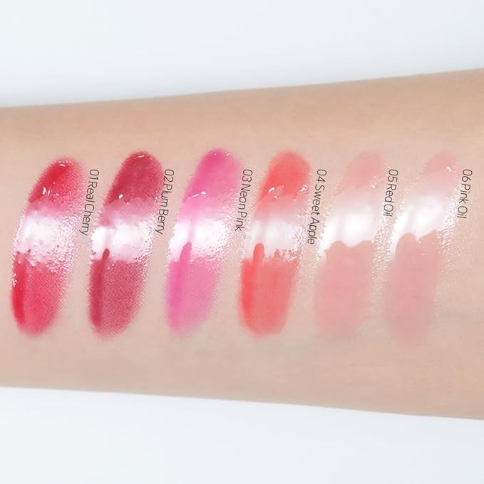 ETUDE Dear Darling Oil Tint #4 Sweet Apple 4.2g | High Moisturizing and Strong Hydrating Lip Oil/Lip Gloss | Smooth and Moist Lips | Non-Sticky Lip Oil Tint For Dry Lips | K-beauty