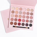 30 Colors Nude Champagne Gold Matte Shimmer Eyeshadow Palette with Brush for Eye Makeup,High Pigmented Pink Purple Brown Eye Shadow Primers Powder Palet de sombras de ojos-Big30