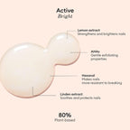 Manucurist Active Bright All in One Nail Perfector: Brightening Treatment Polish & Care - No Lamp - Vegan & Made in France - White Nail Polish - Nail Whitener & Brightener - Nail Strengthener