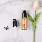 10PCS 410/20mm Plastic Replacement Pump Top Head Cosmetic Liquid Foundation Makeup Pump Replacement with Rotate Lock and Cover for Foundation Lotion Essence (Black)