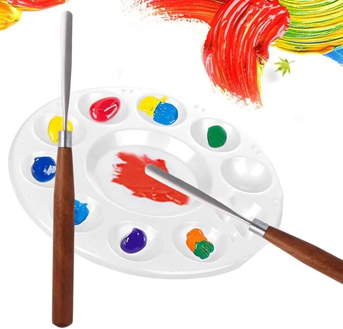 Stainless Steel Nail Art Spatula Cosmetic Makeup Palette