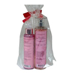 Bath & Body Works A Thousand Wishes Fine Fragrance Body Mist 8 oz & A Thousand Wishes Fine Fragrance Shimmer Body Mist 4.9 oz Gift Set packaging with a Red bow