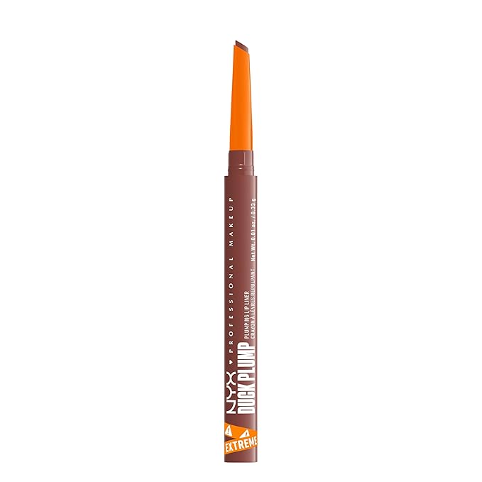 NYX PROFESSIONAL MAKEUP Duck Plump Plumping Lip Liner, Matte Pencil With Up To 10HR Wear, Nude Flip (Nude Lip Liner)
