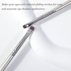 Mini Smudge Brush for Eyeliner,2 PCS Small Smudge Brush for Precision Eyeshadow and Eyeliner,Eyeliner Brush for Powder Gel Cream Liquid Concealer,Eye Makeup Brush Set