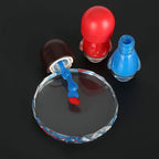 Glass Nail Art Palette Transparent Paint Drawing Colorful Paint Tray for Beauty Personal Care Drawing Color Dish DIY Nail Art Accessories Tools(02)