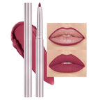 evpct Silky Lip Liner Pencil Retractable, Plum Red Smooth Lip Liner Creamy Velvet Lipliner Long-Lasting for Korean Makeup Contouring Matte Lip High Pigmented Rich Colors Crayon Lipstick Pen 01