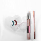 3Pcs Clear Handheld Acrylic Palette Heart Shaped Acrylic